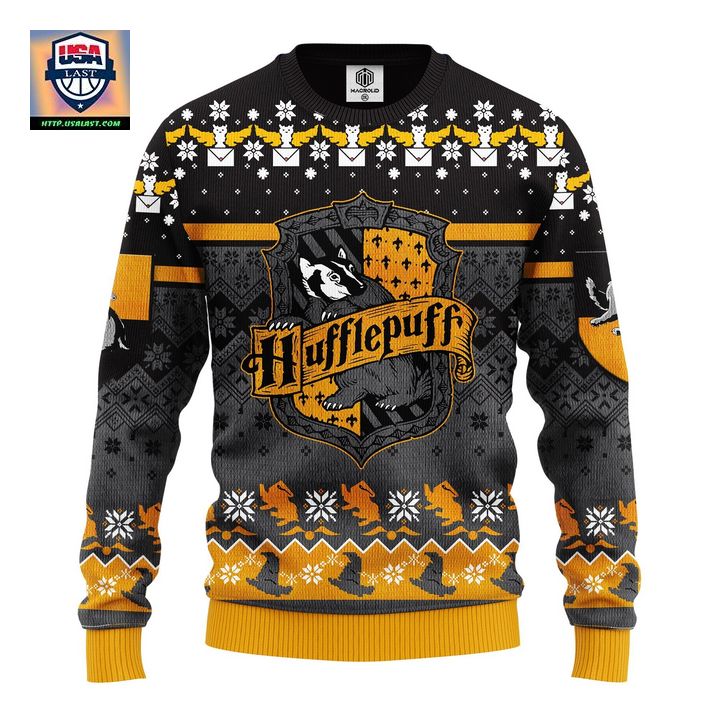 Harry Potter Hufflepuff Ugly Christmas Sweater Amazing Gift Idea Thanksgiving Gift