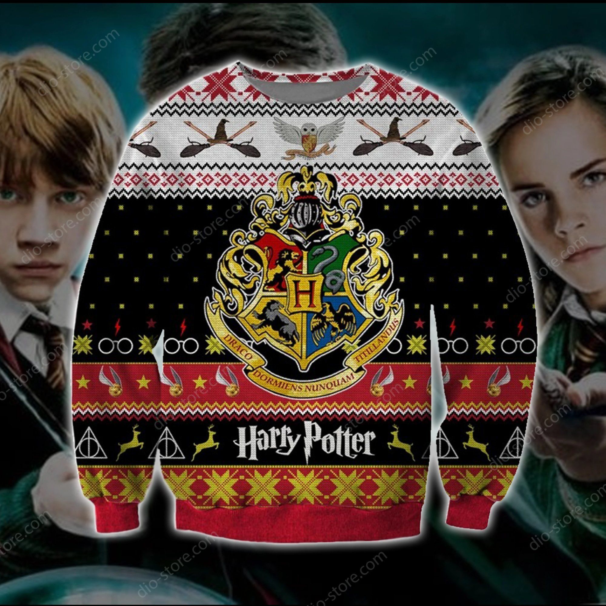 Harry Potter Knitting Pattern 3D Print Ugly Christmas Sweater
