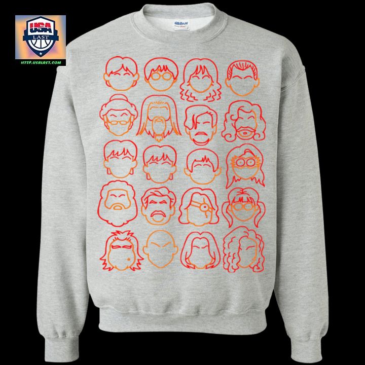 Harry Potter Line Heads Crewneck Sweater