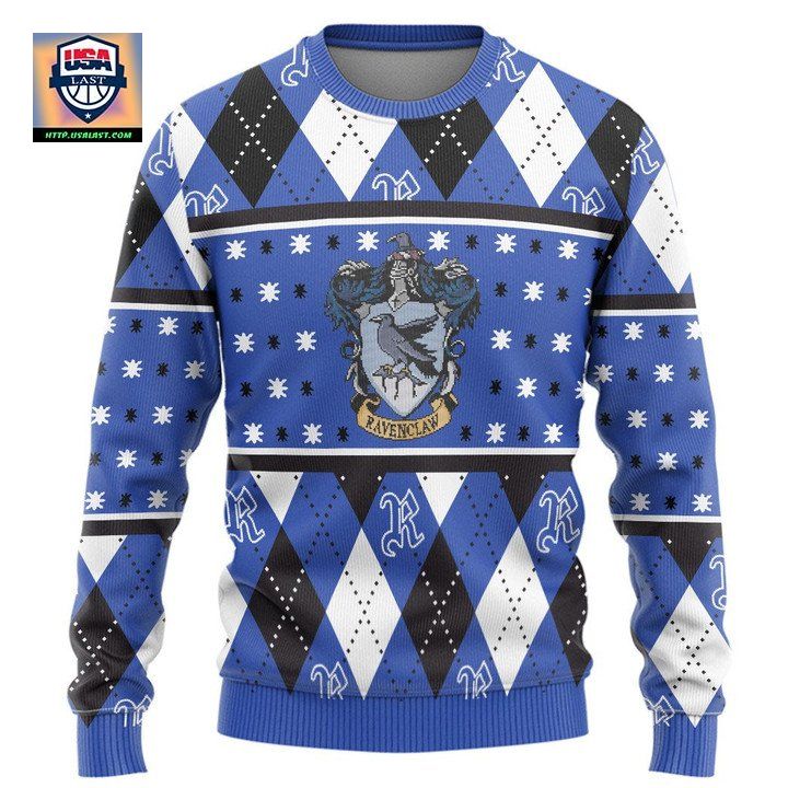 Harry Potter Ravenclaw Crest Yellow Christmas Sweater