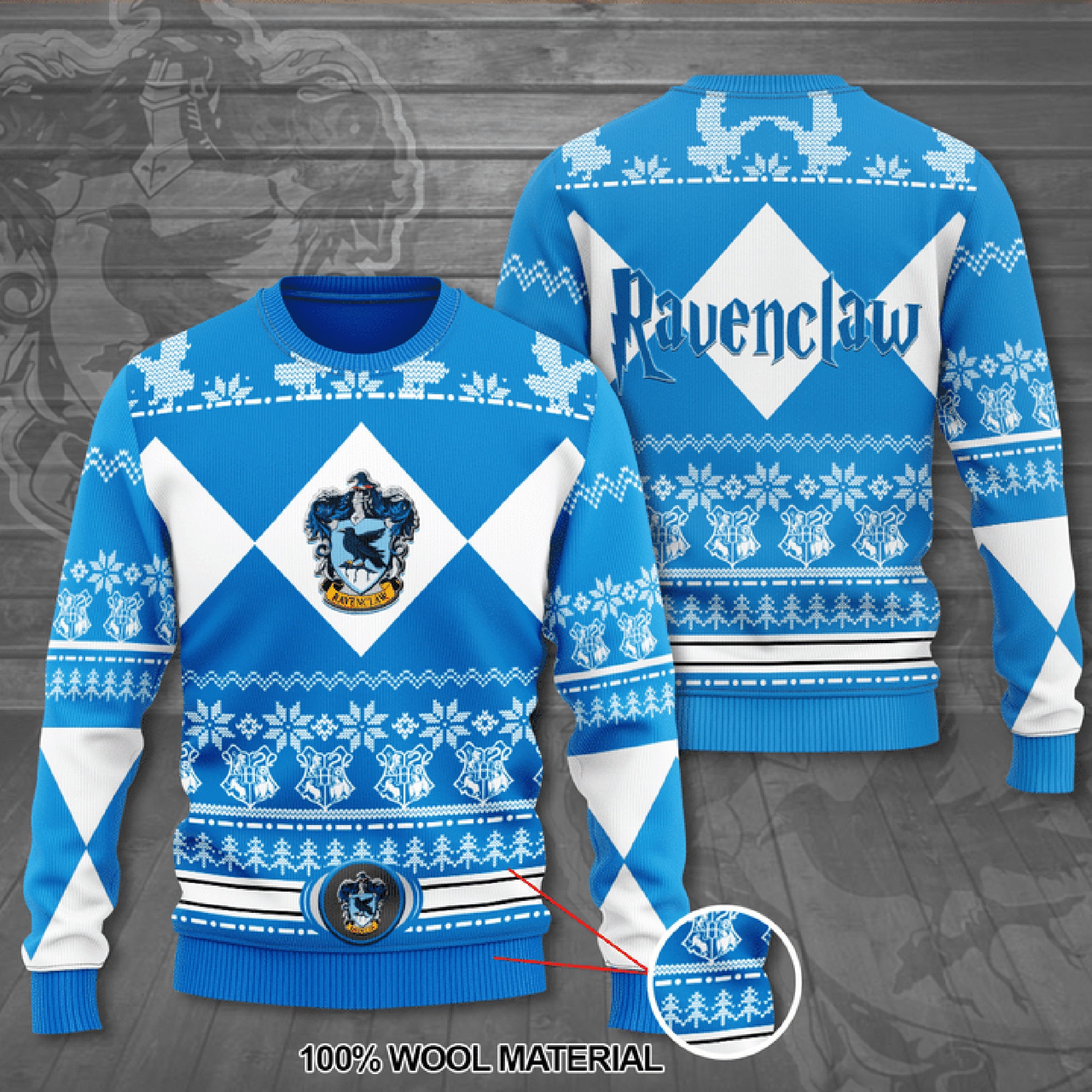 Harry Potter Ravenclaw House Ugly Christmas Sweater