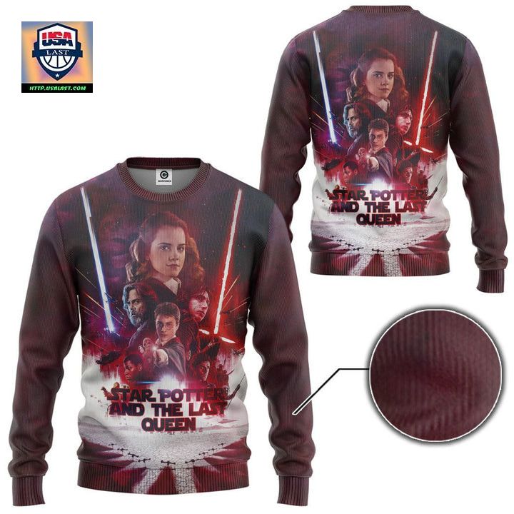 Harry Potter Star Potter and The Last Queen Poster Ugly Christmas Sweater