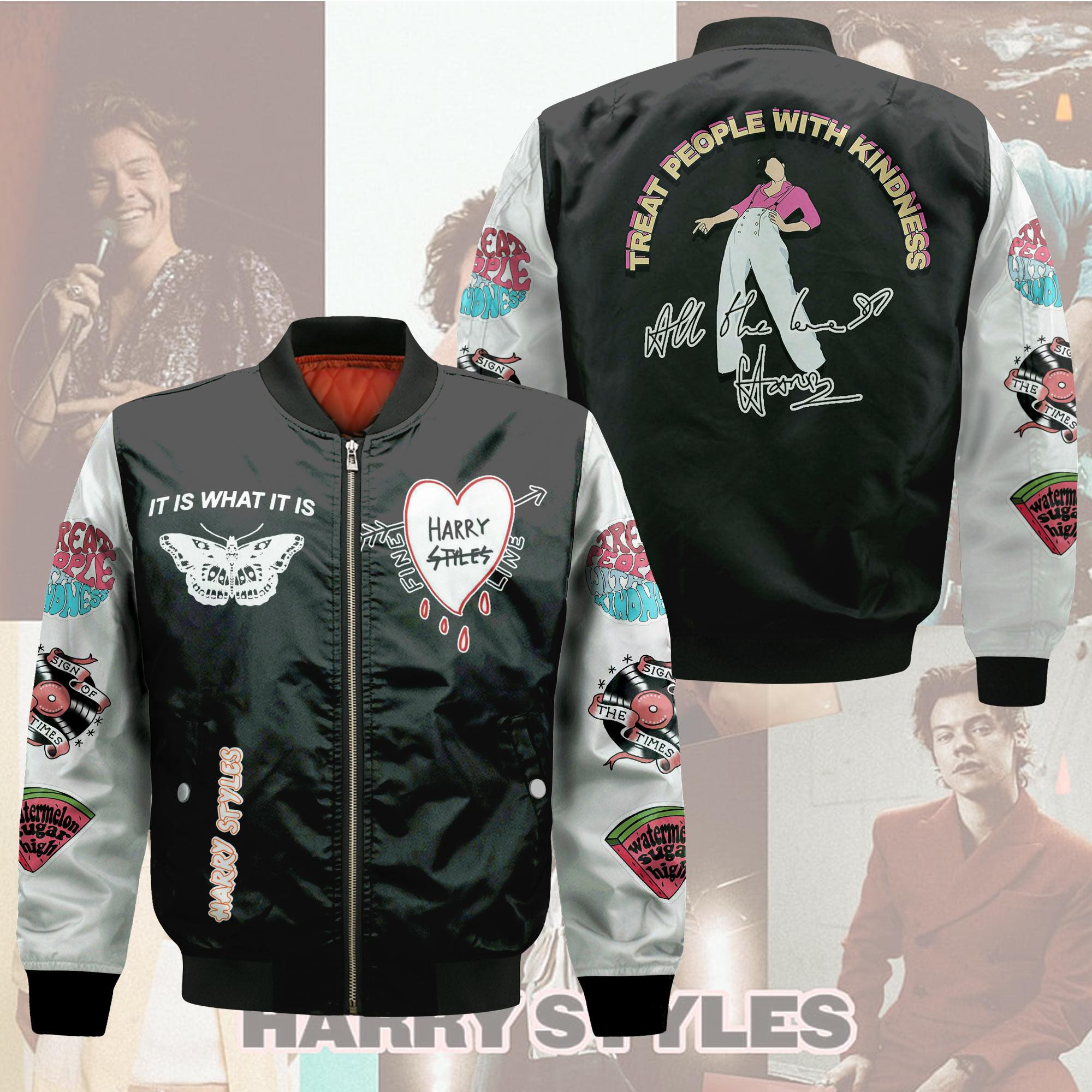 Harry Styles Gift For Fans, Harry Styles Bomber Jacket | Streetwear Jacket for Men & Women | Fan Gift