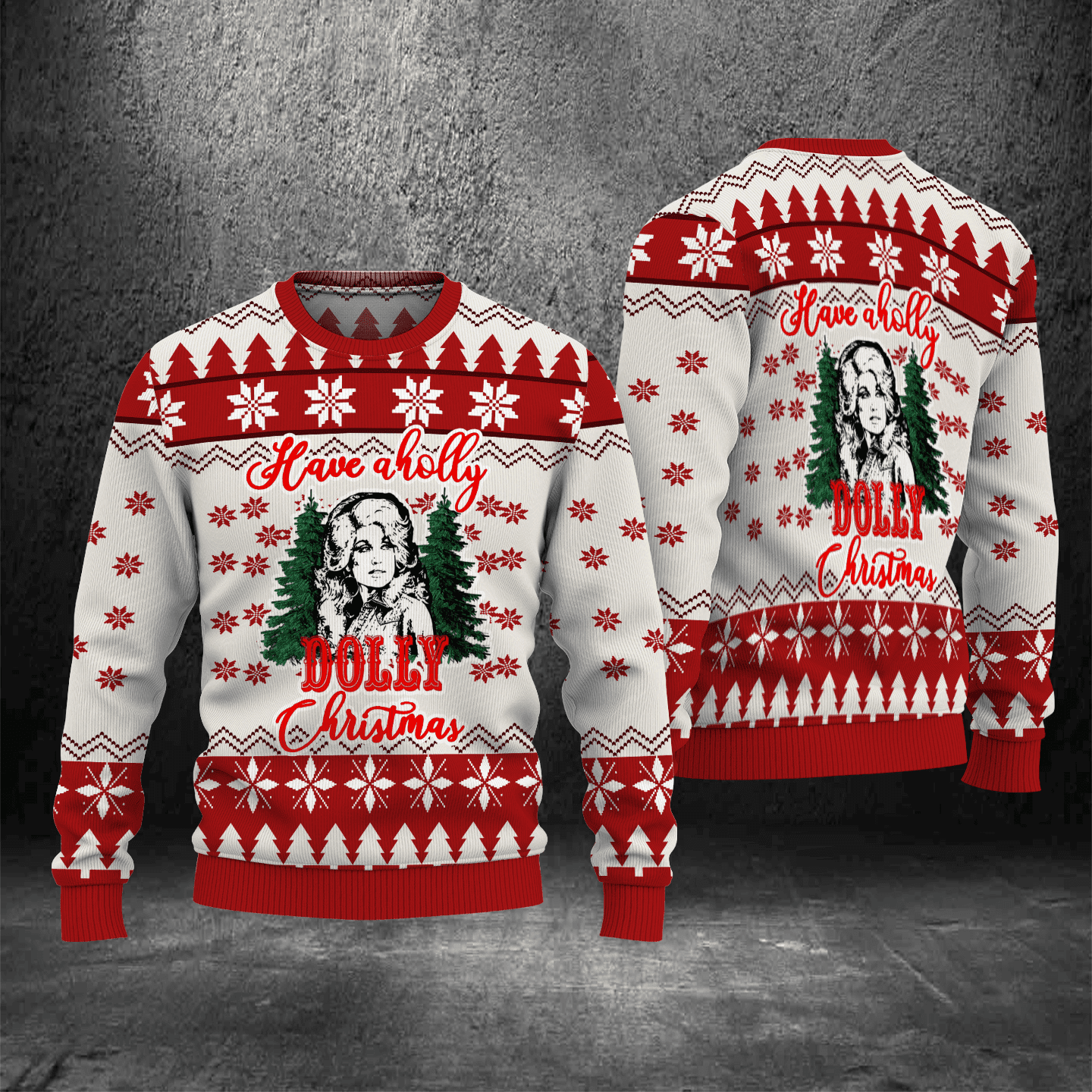 Have A Holly Dolly Ugly Christmas Sweater,