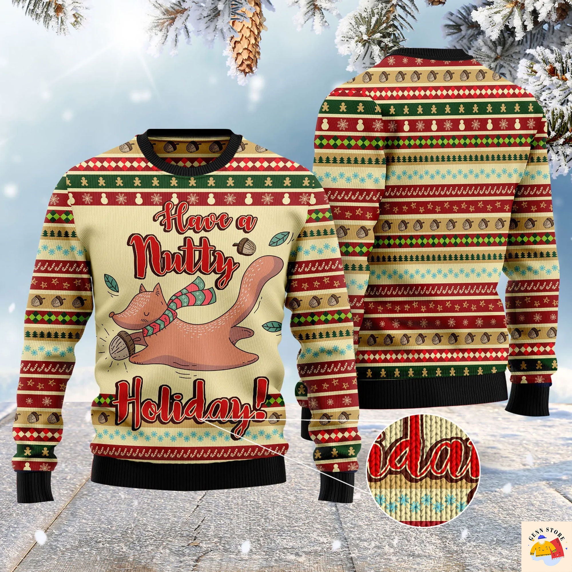Have A Nutty Holiday Ugly Christmas Sweater