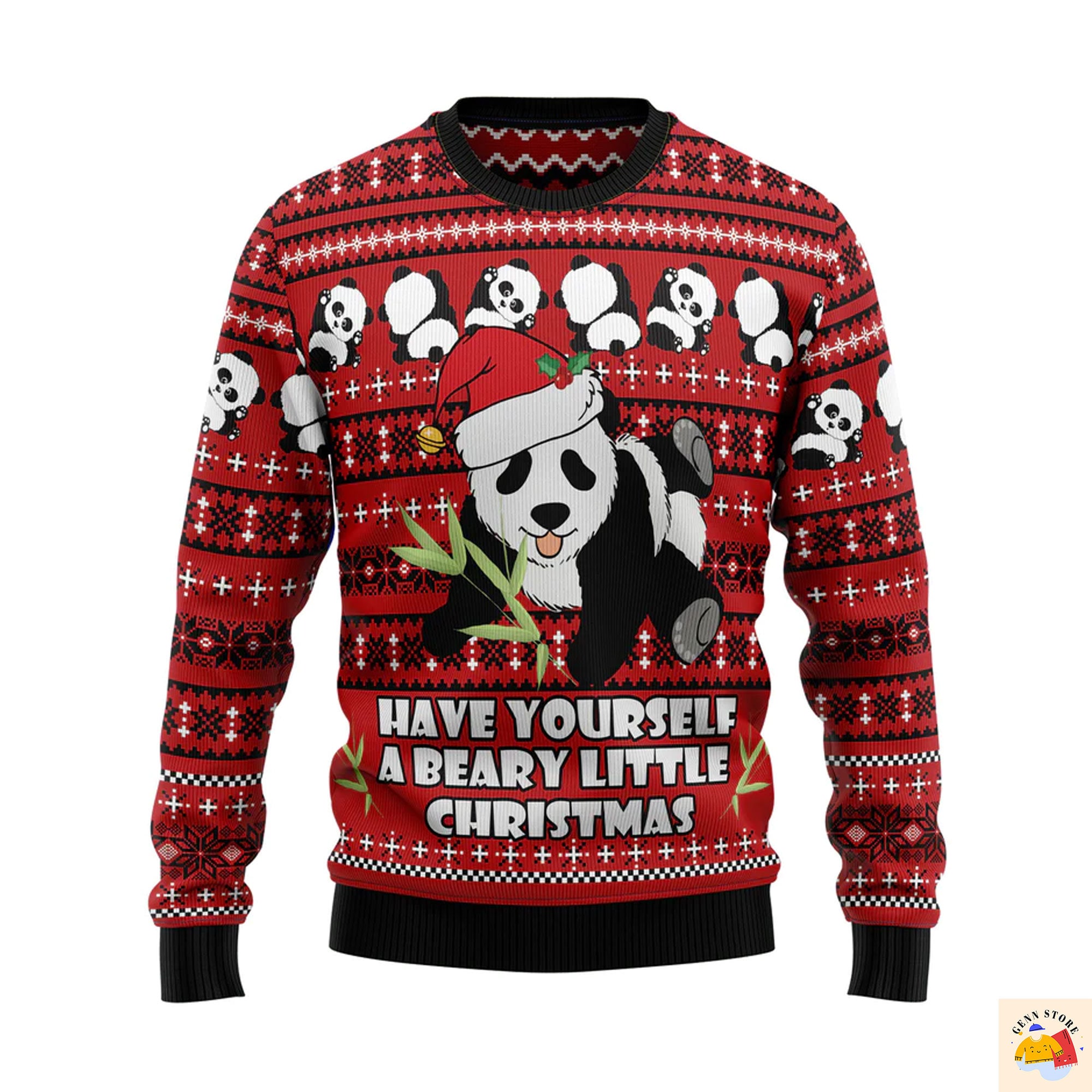Have Yourself A Beary Little Christmas, Panda Christmas Ugly Christmas Sweater