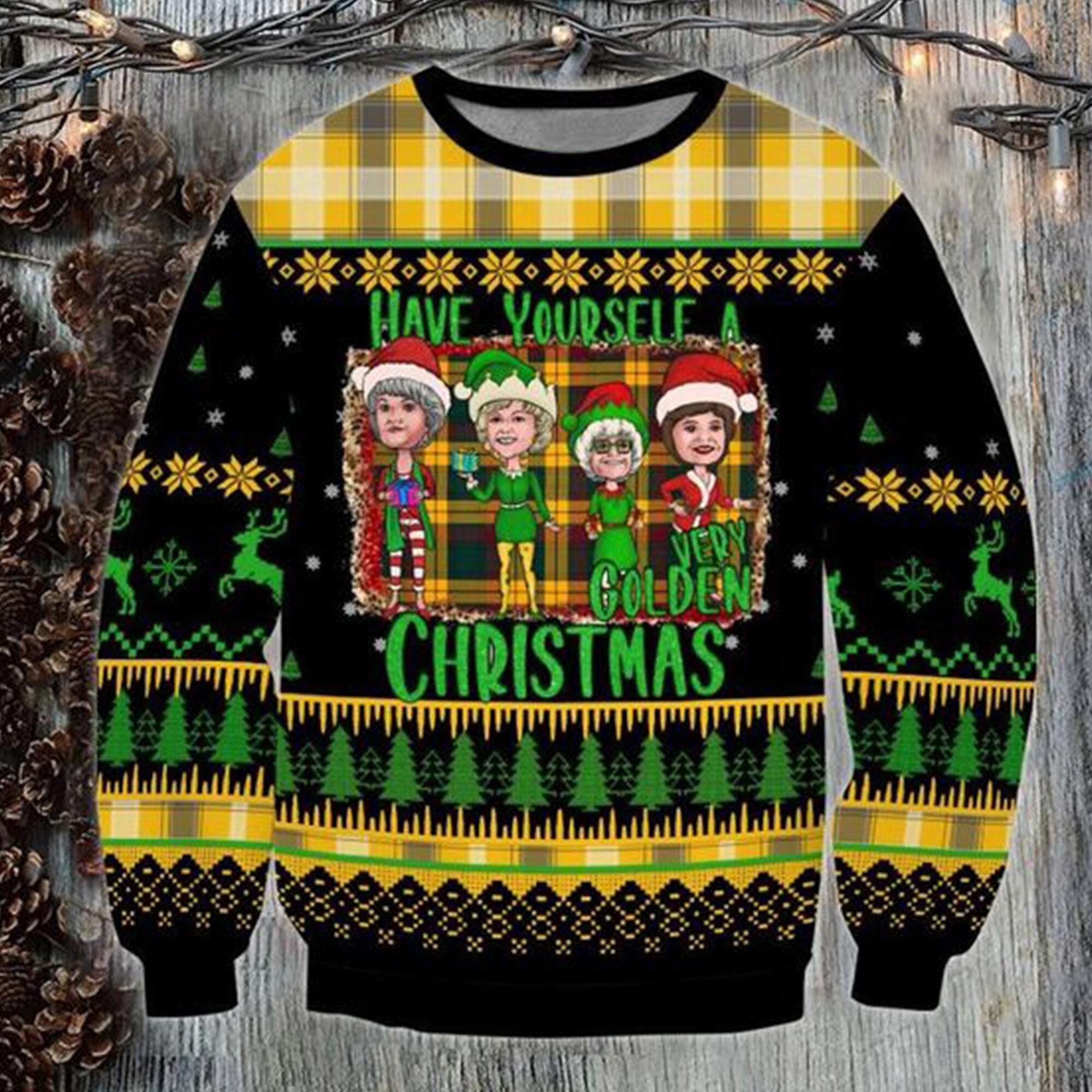 Have Youself A Very Golden Christmas The Golden Girls Ugly Christmas Sweater
