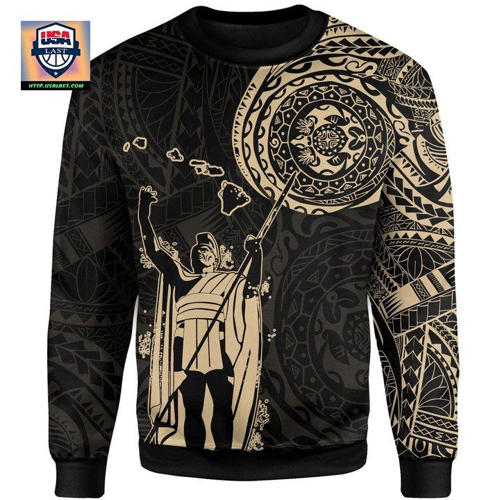 Hawaii King Kanaka Maoli Sweater Tattoo Style 