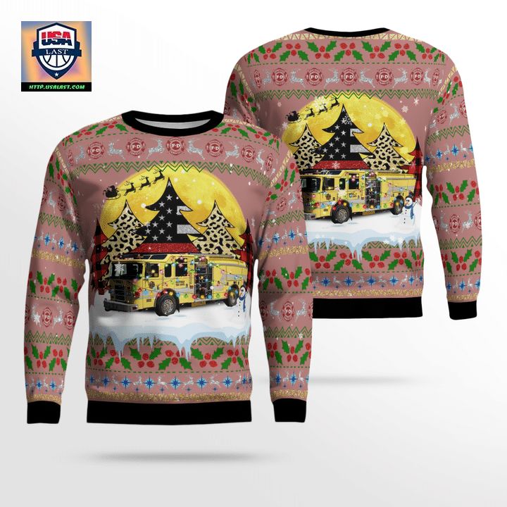 Hayfield Fire Department Christmas AOP Sweater