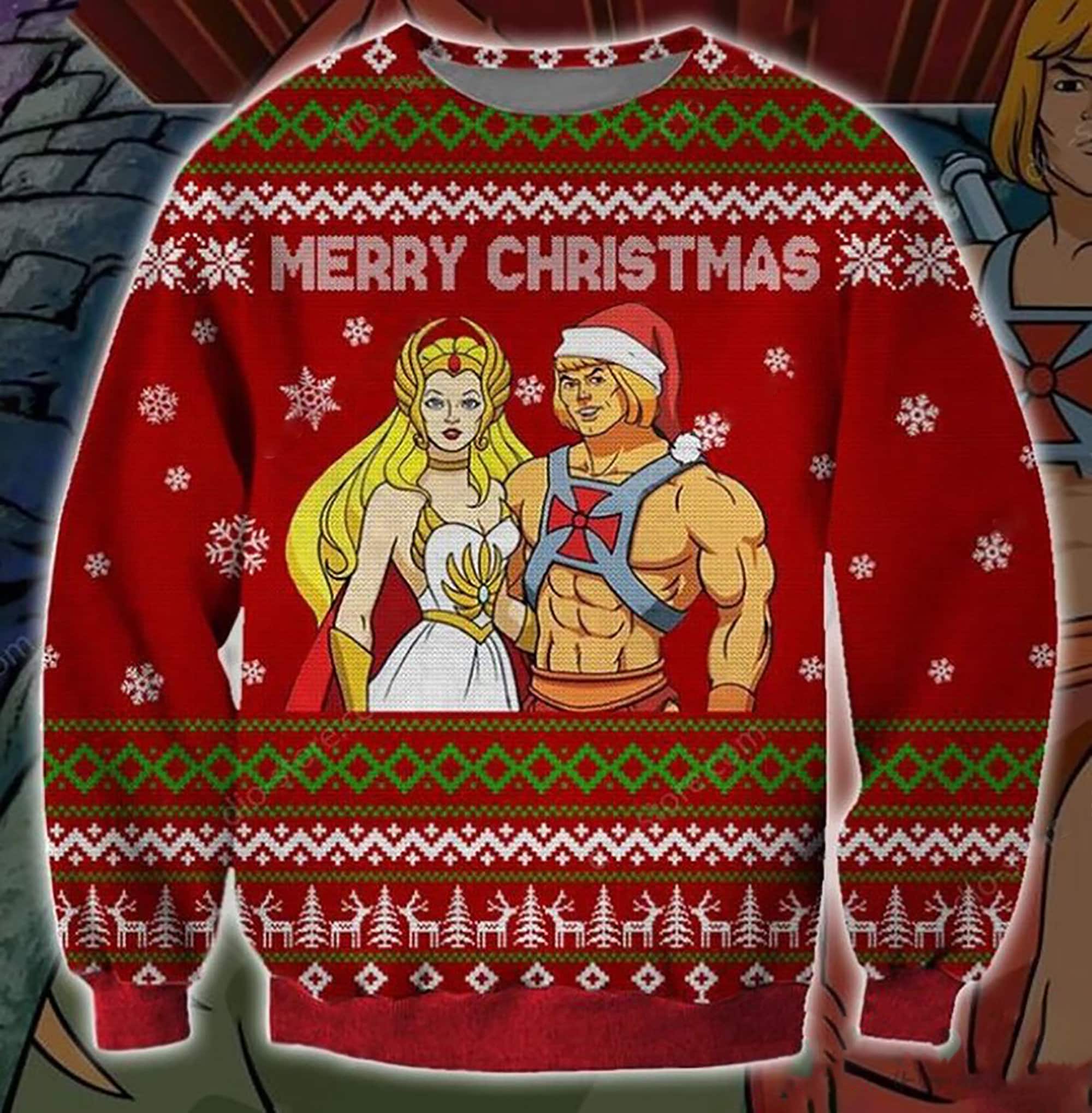 He Man And She Ra Symbol Christmas Ugly Christmas Sweater