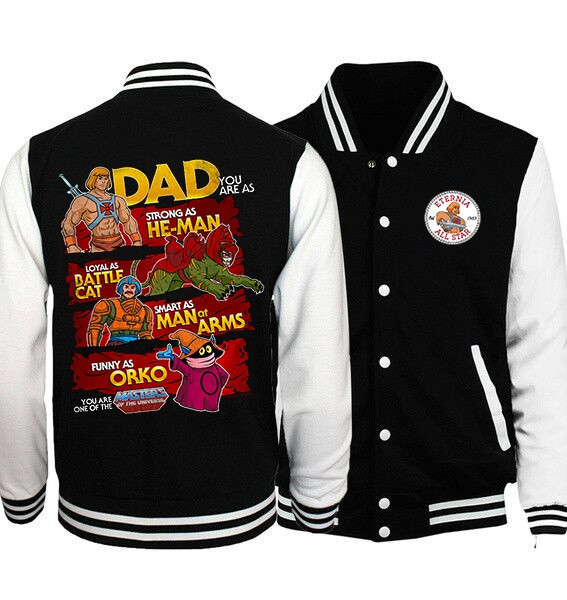 He-Man Fatherâ€™s Day Fashion Baseball Jacket for Men & Women | Retro Cartoon Gift