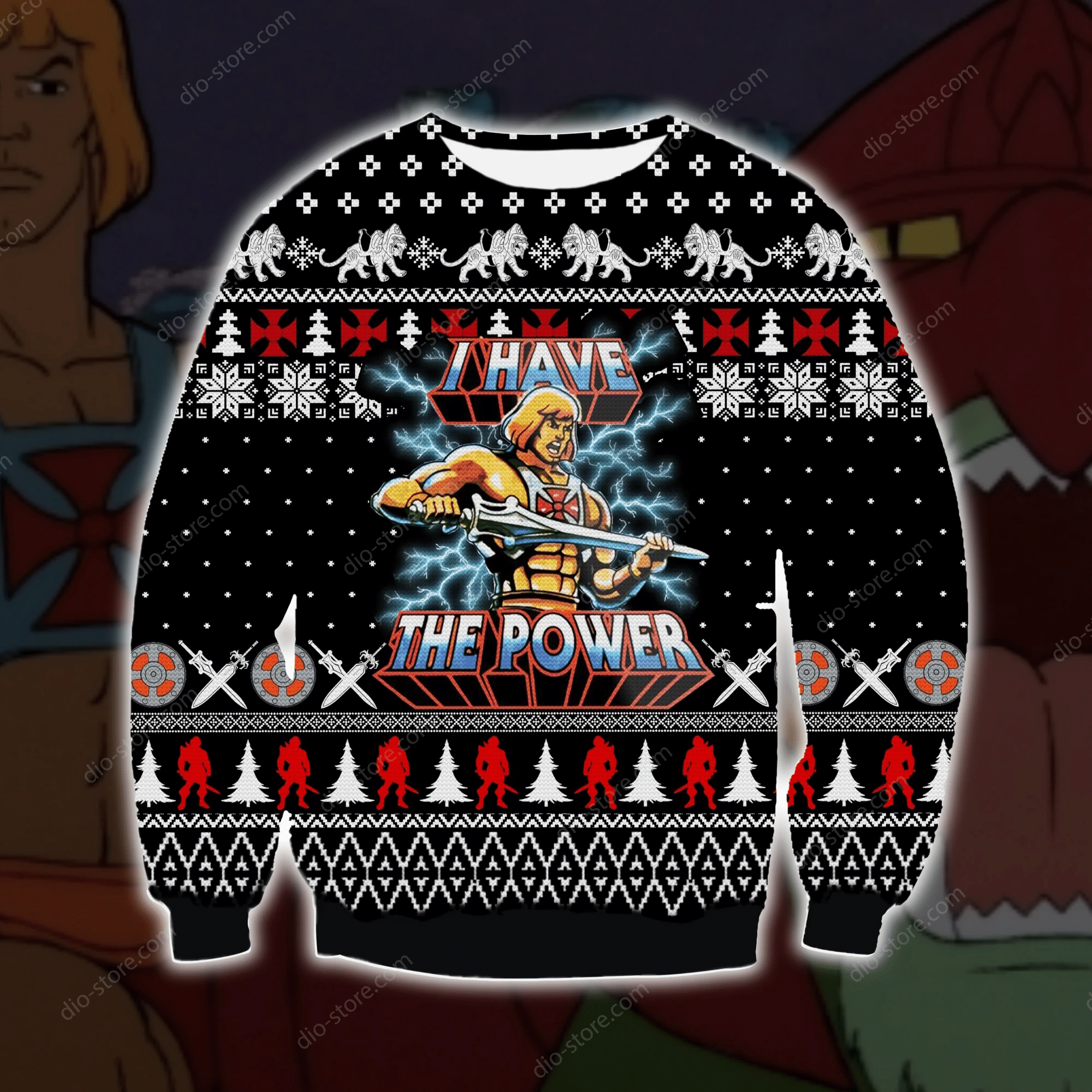 He-Man Knitting Pattern 3D Print Ugly Christmas Sweater