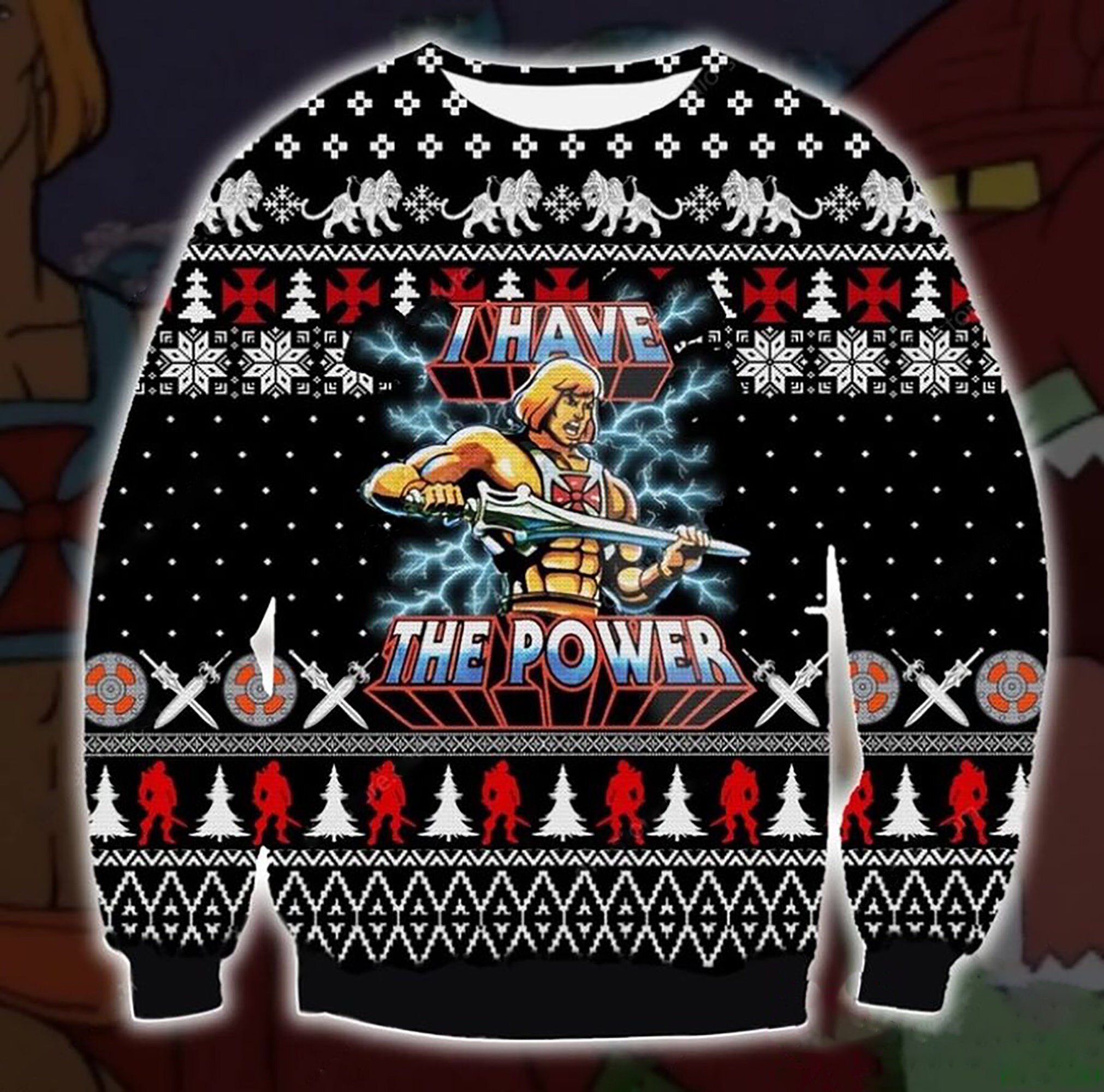 He Man Symbol Christmas Ugly Christmas Sweater