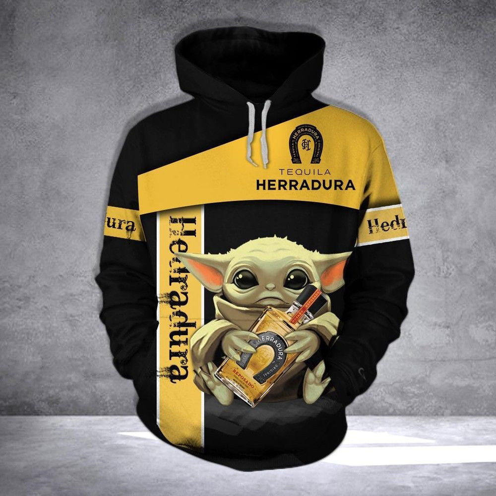 HEDRADURA TEQUILA BABY YODA 3D All Over Print Hoodie & Zip Hoodie