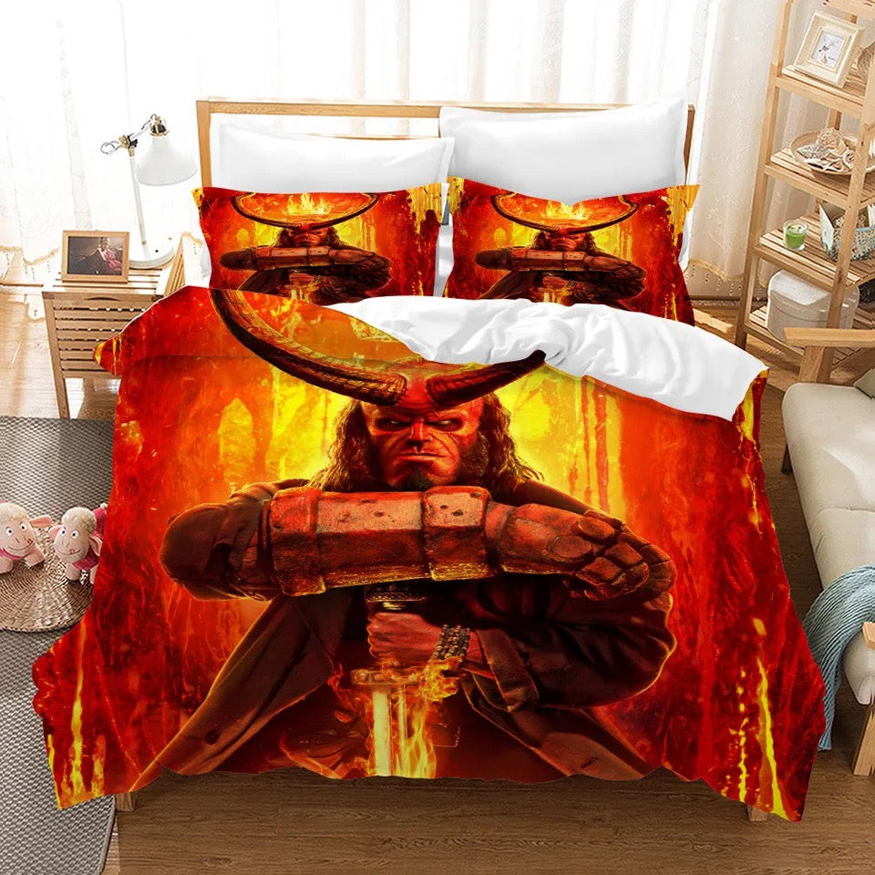 Hellboy Duvet Cover Quilt Cover Pillowcase Bedding Set Bed Linen Home Bedroom Decor