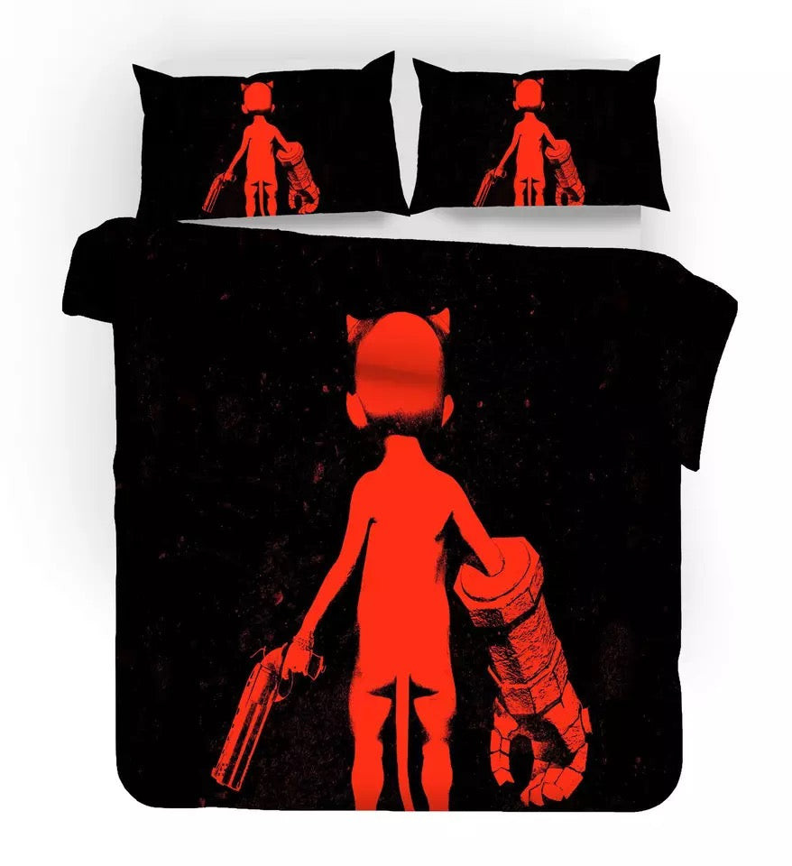 Hellboy Duvet Cover Quilt Cover Pillowcase Bedding Set Bed Linen Home Bedroom Decor