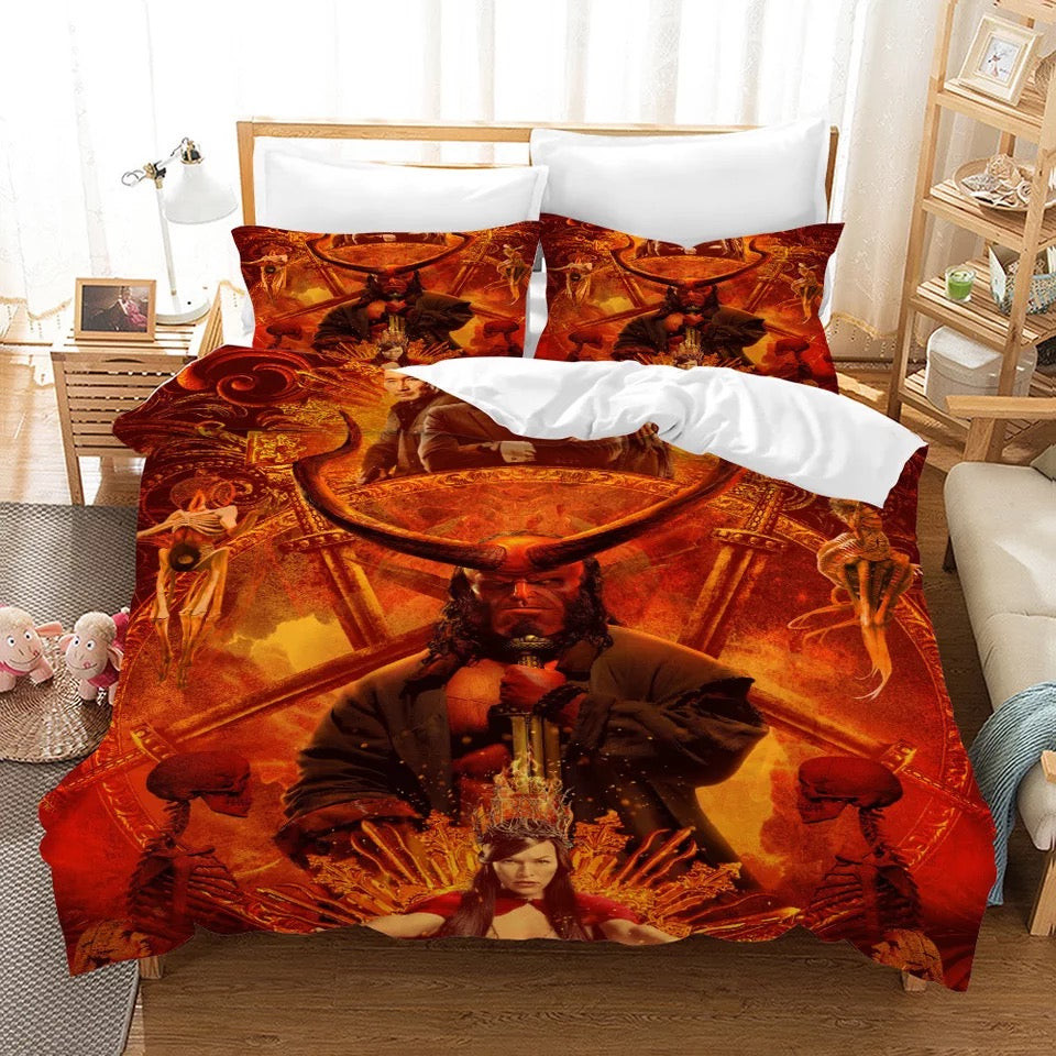 Hellboy Duvet Cover Quilt Cover Pillowcase Bedding Set Bed Linen Home Bedroom Decor