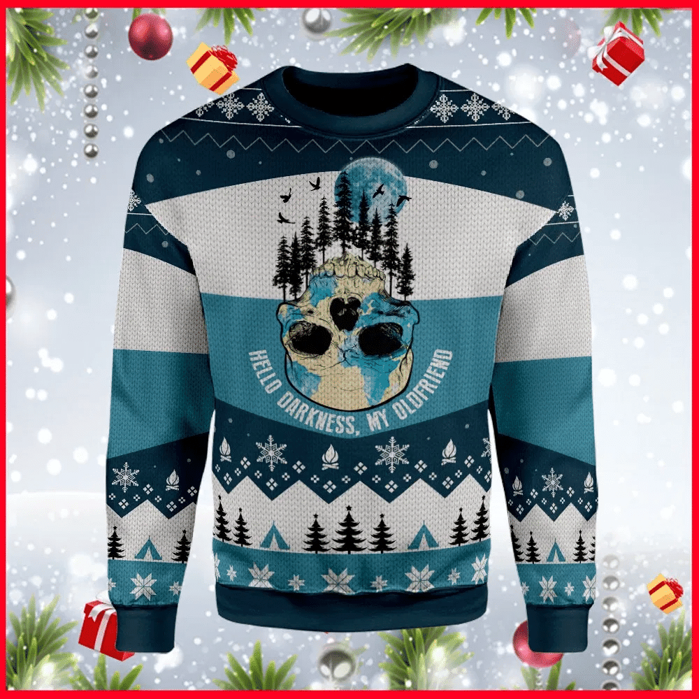 Hello Darkness My Old Friend Ugly Christmas Sweater, Perfect Holiday Gift