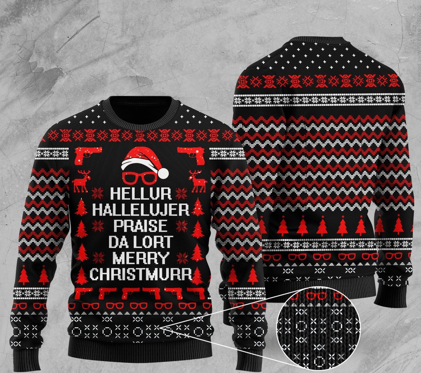 Hellur Hallelujer Praise Da Lort Merry Christmas Ugly Christmas Sweater, Perfect Holiday Gift