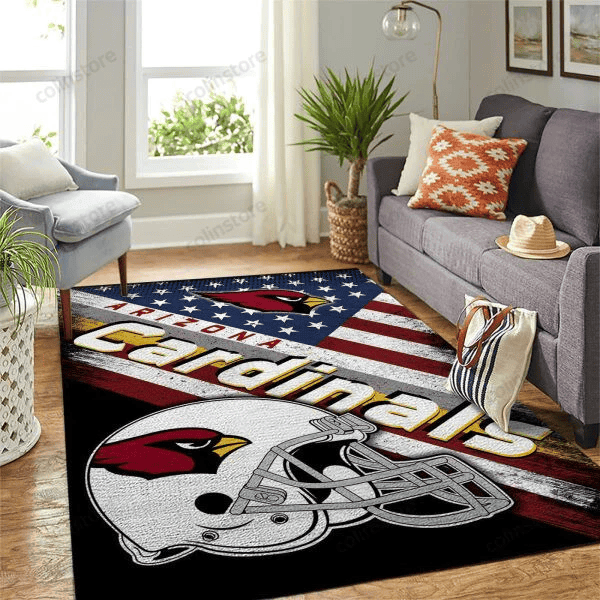 Helmets Arizona Cardinals Living Room Rectangle Area Rug – Full Print Carpet For Living Room & Bedroom Home Decor