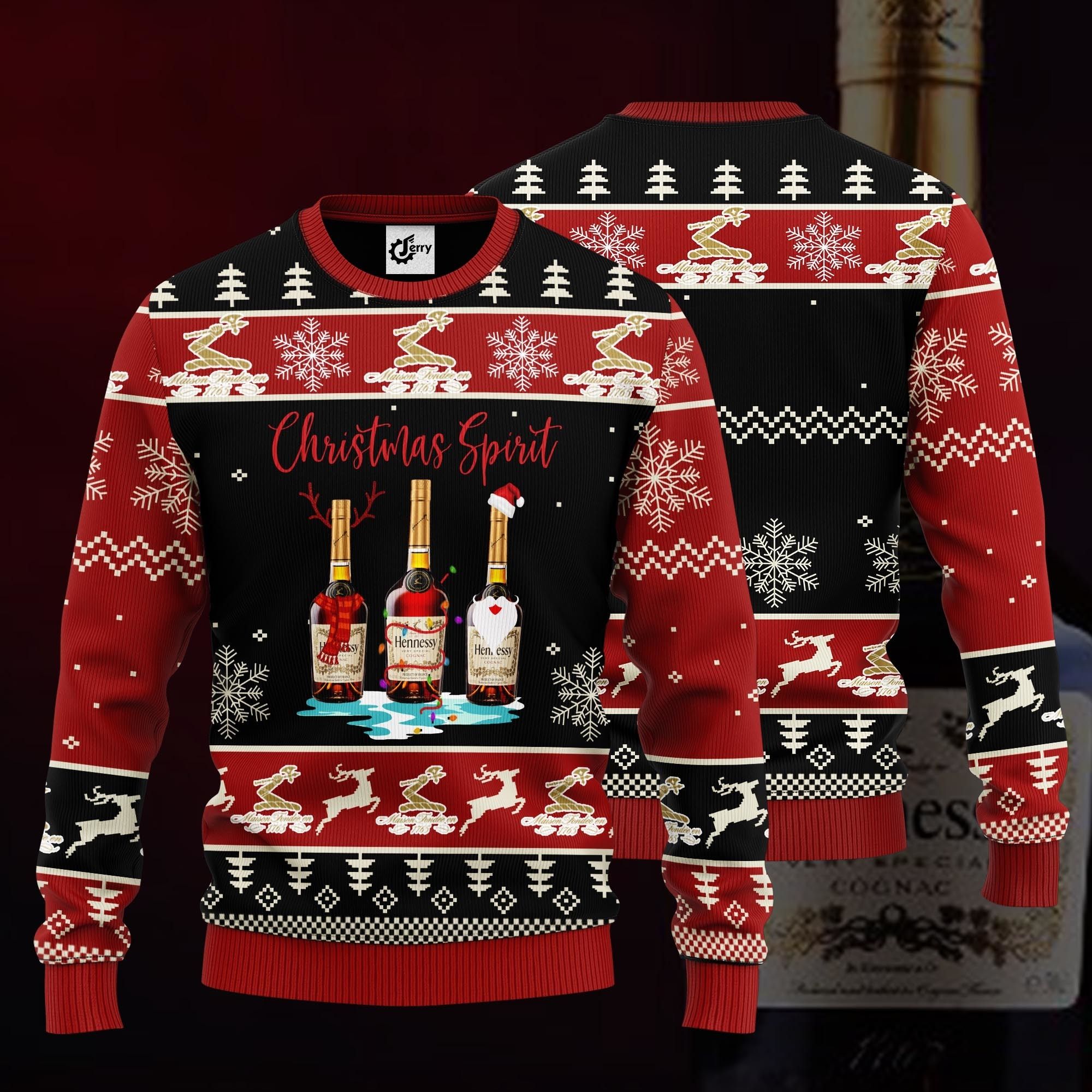 Hennessy Christmas Spirit Ugly Christmas Sweater