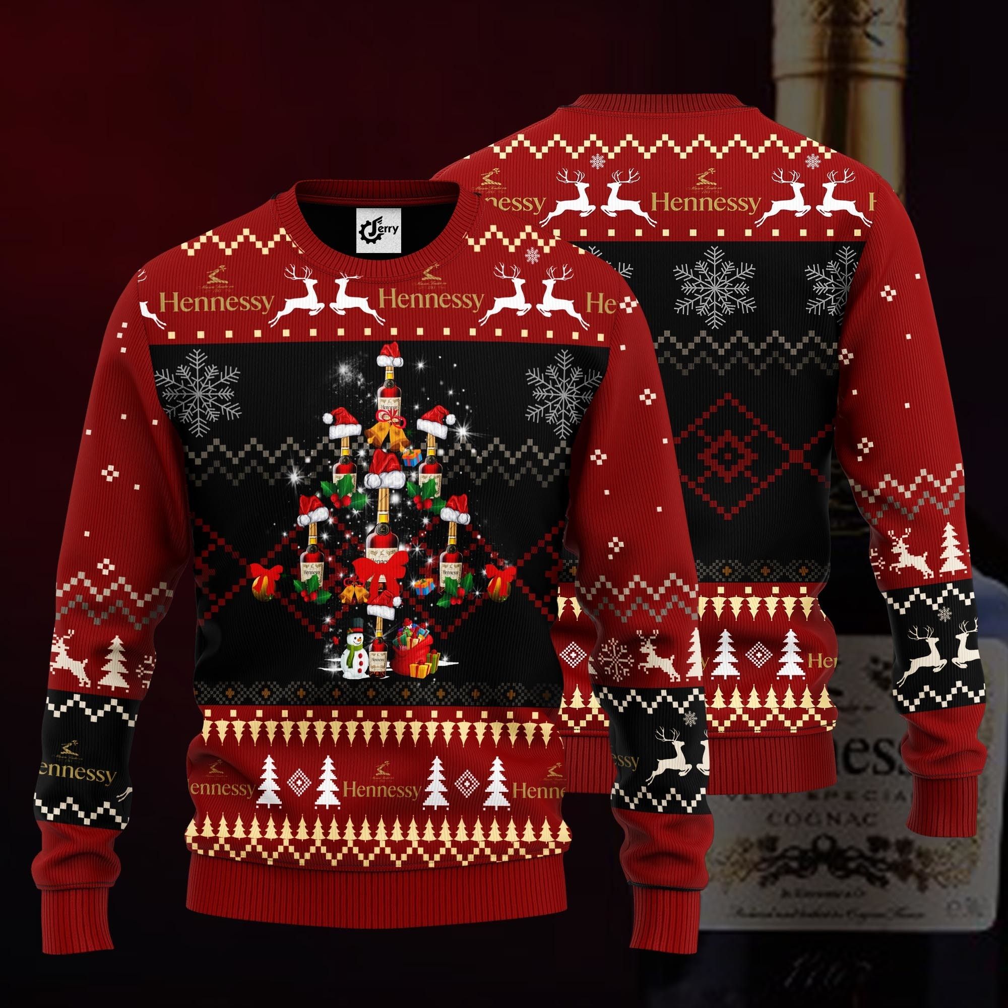 Hennessy Christmas Tree Ugly Christmas Sweater
