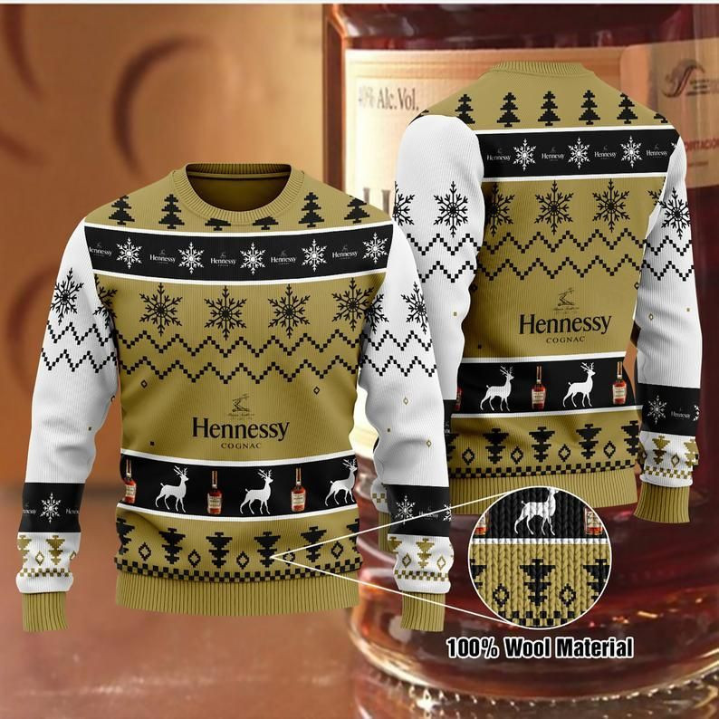 Hennessy Ugly Christmas Sweater, Perfect Holiday Gift