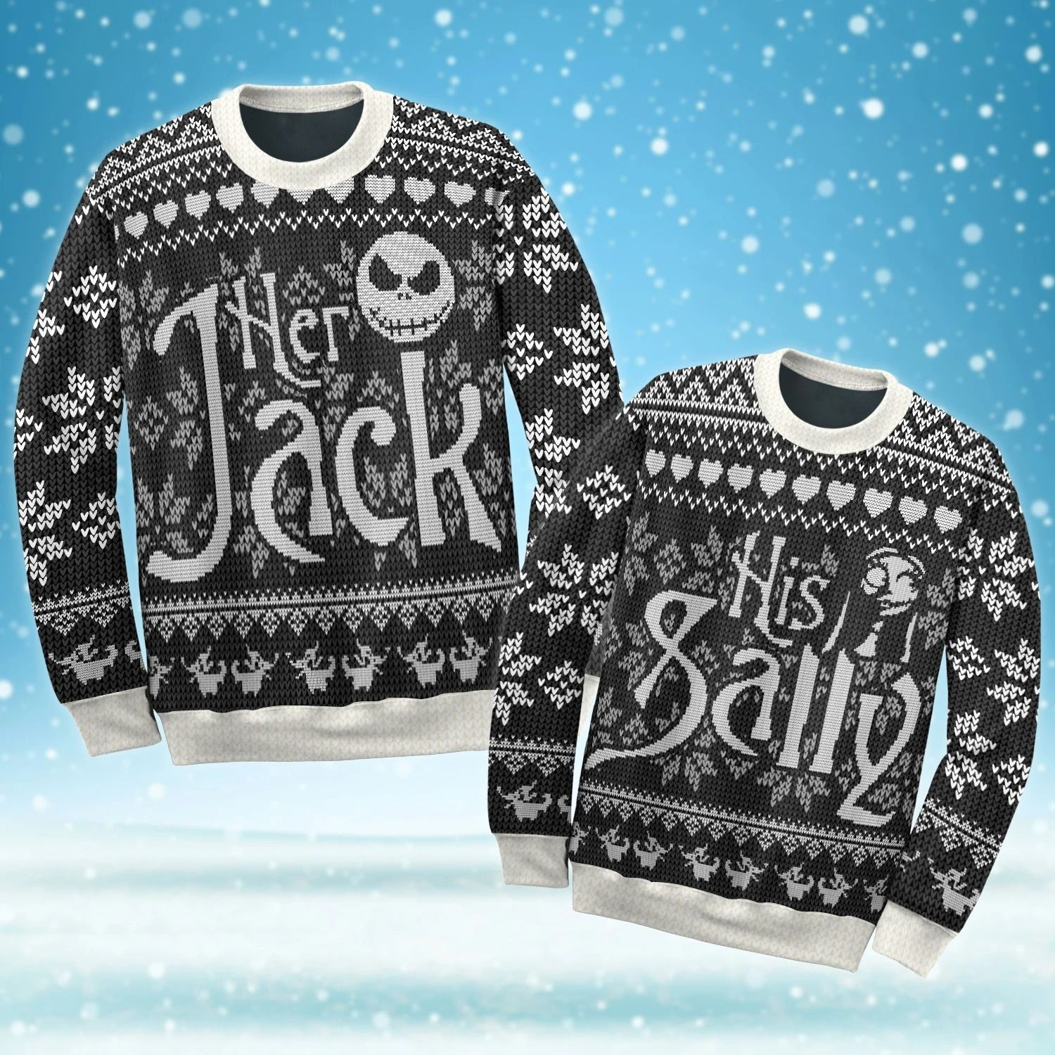 Her Jack And His Sally Ugly Christmas Sweater,