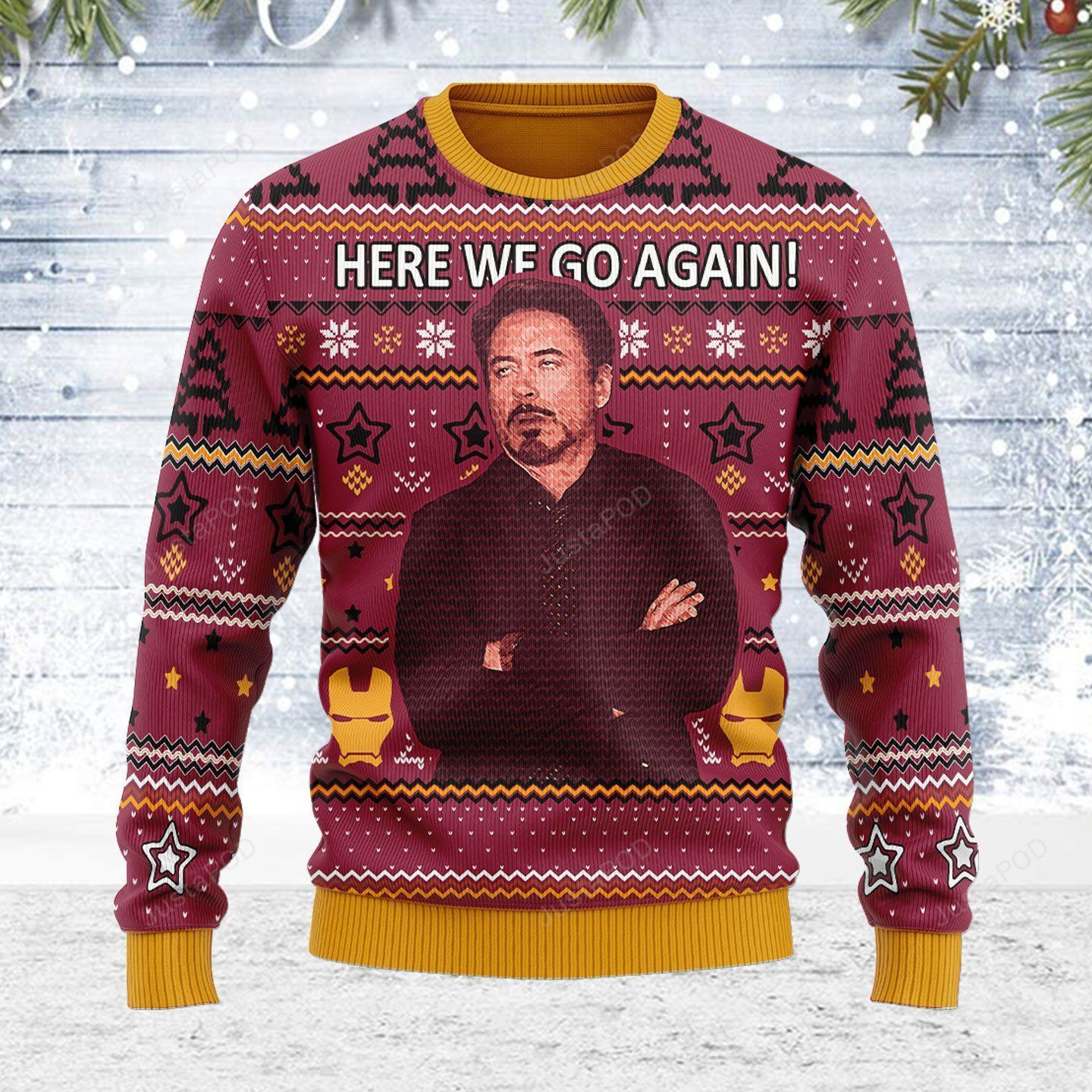 Here We Go Again Ugly Christmas Sweater, Perfect Holiday Gift
