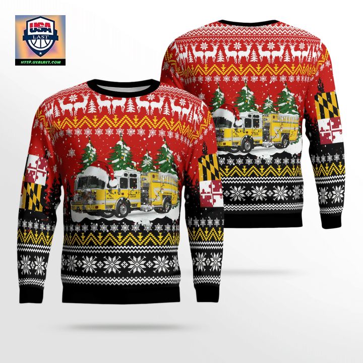 Hereford Volunteer Fire Company Christmas AOP Sweater