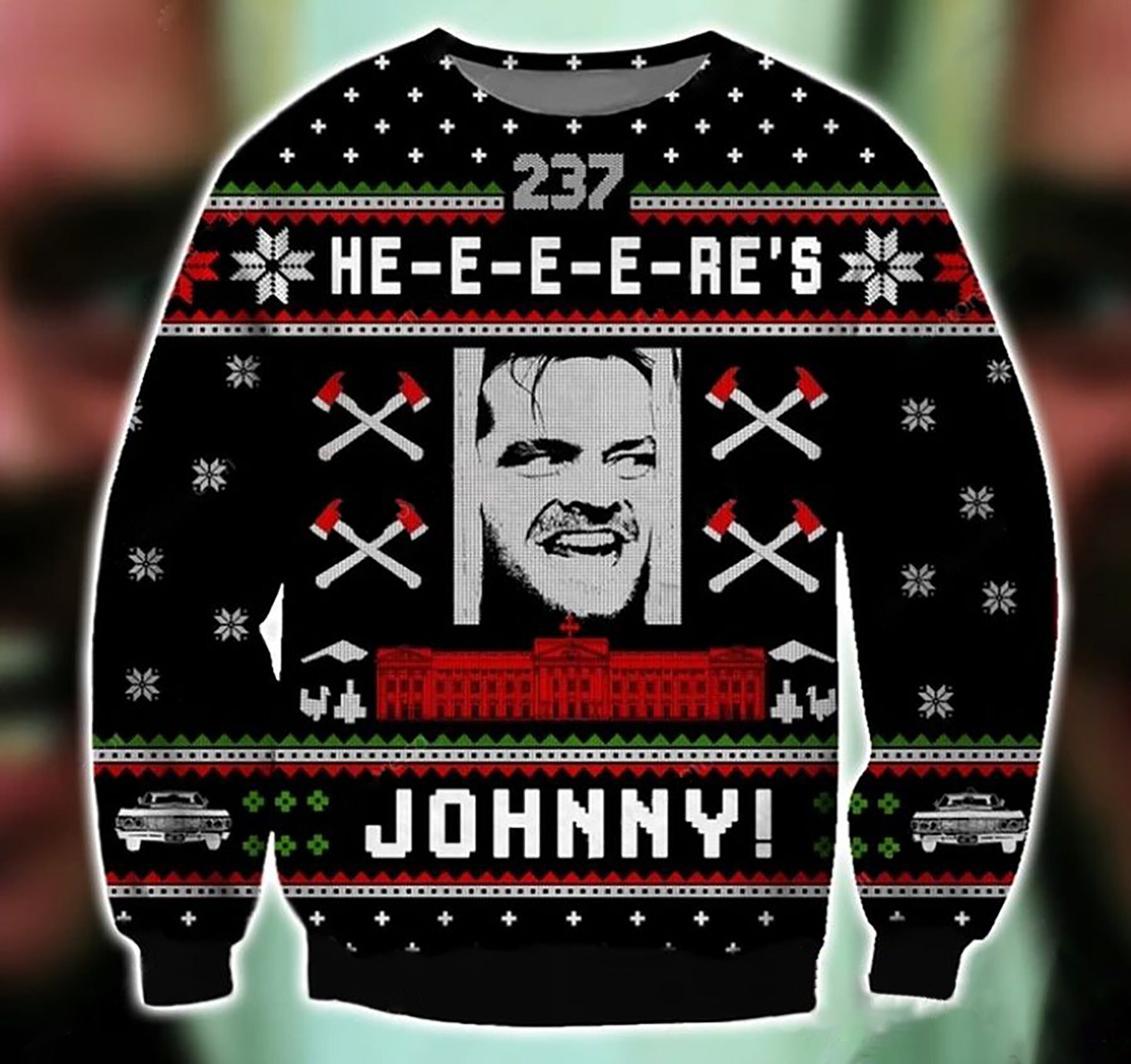 Heres Johnny Christmas Ugly Christmas Sweater
