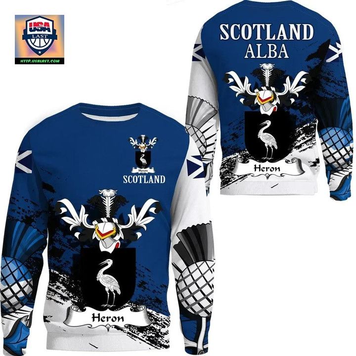 Heron Scottish Family Crest Scotland Special Sweater 