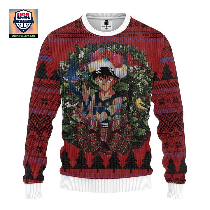 Hiei Yusuke Yuyu Hakusho Mc Ugly Christmas Sweater Thanksgiving Gift