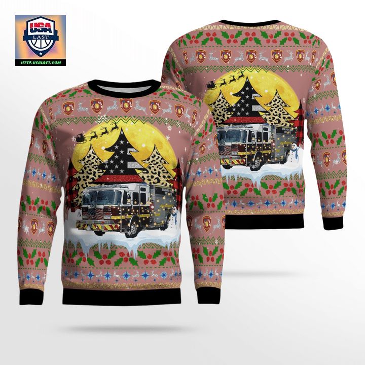 Highlands County Fire Rescue Christmas AOP Sweater