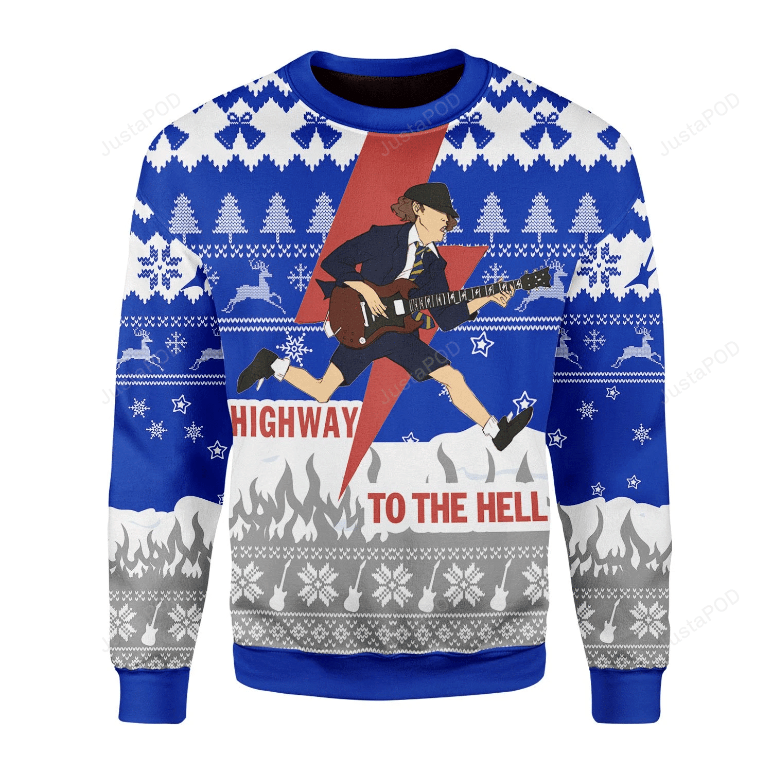 Highway To The Hell Ugly Christmas Sweater, Perfect Holiday Gift