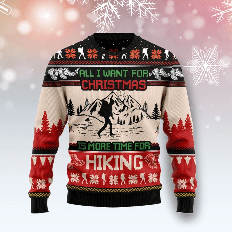 Hiking Ugly Christmas Sweater Perfect Holiday Gift