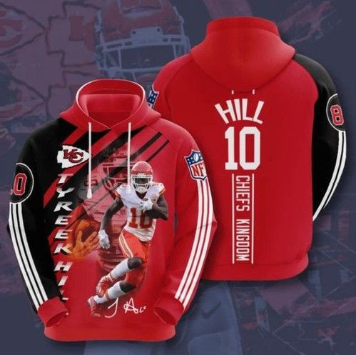 HILL 10 Kansas City Chiefs 3D All Over Print Hoodie & Zip Hoodie