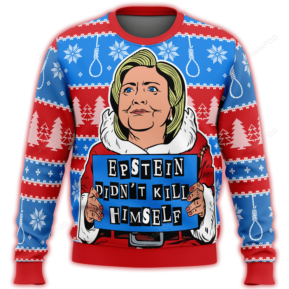 Hillary Epstein Didnt Kill Himself Premium Ugly Christmas Sweater, Perfect Holiday Gift