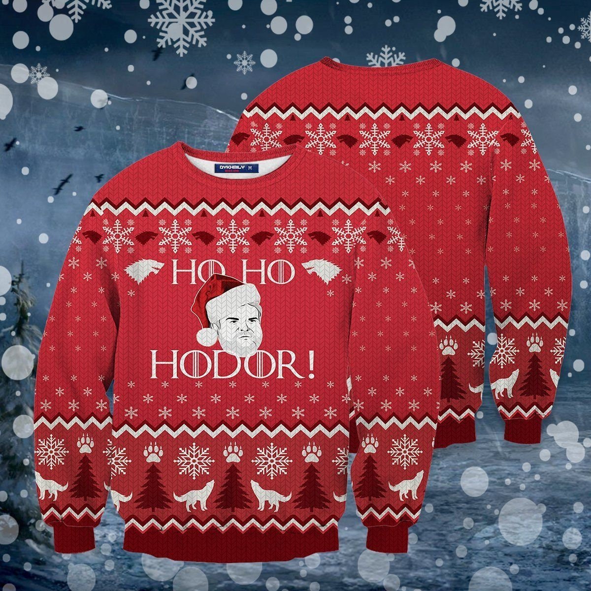 Ho! Ho! Hodor! Christmas Christmas Wool Ugly Knitted Ugly Christmas Sweater