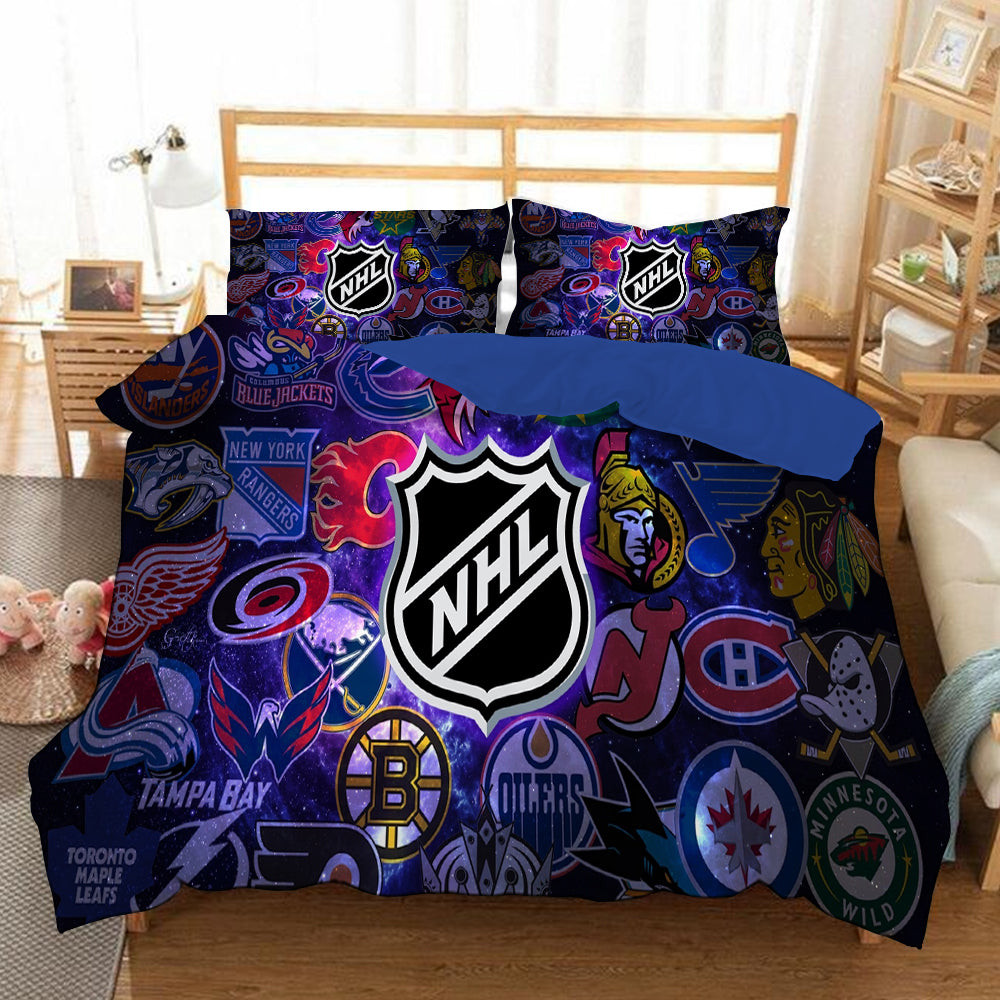 Hockey Duvet Cover Quilt Cover Pillowcase Bedding Set Bed Linen Home Bedroom Decor