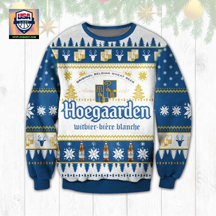 Hoegaarden Belgian White Beer Ugly Christmas Sweater