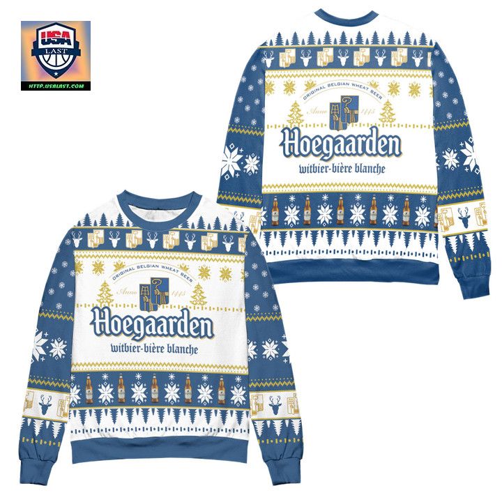 Hoegaarden Original Belgian Wheat Beer Ugly Christmas Sweater