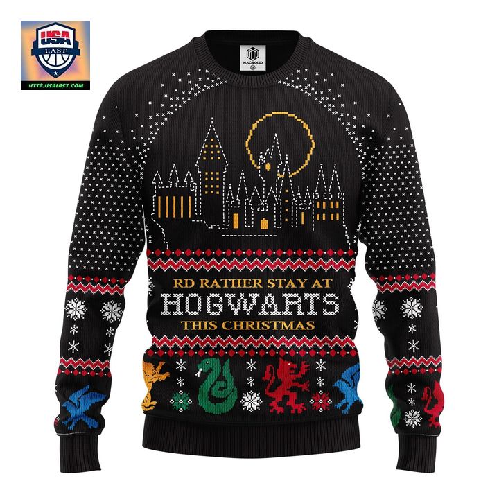 Hogwarts Harry Potter Christmas Sweater Amazing Gift Idea Thanksgiving Gift
