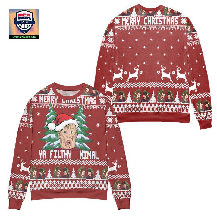 Home Alone Merry Christmas Ya Filthy Nimal Ugly Christmas Sweater Red