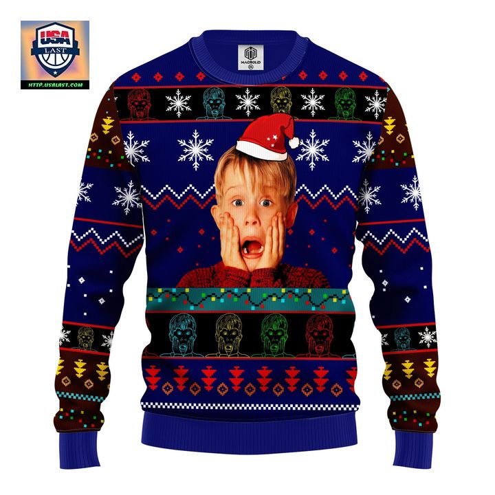 Home Alone Ugly Christmas Sweater Blue 1 Amazing Gift Idea Thanksgiving Gift