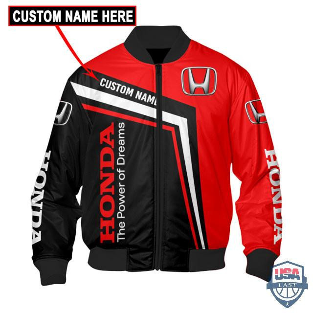 Honda Company Personalized Bomber Jacket | Automotive Jacket for Men & Women | Car Fan Gift