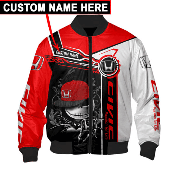 Honda Motor Personalized 4 Fan Gift, Honda Motor Bomber Jacket | Automotive Jacket for Men & Women | Car Fan Gift