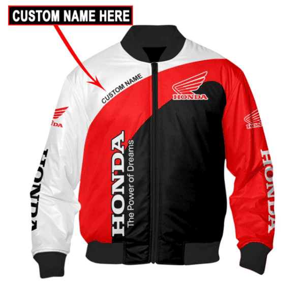 Honda Motor Personalized 7 Fan Gift, Honda Motor Bomber Jacket | Automotive Jacket for Men & Women | Car Fan Gift
