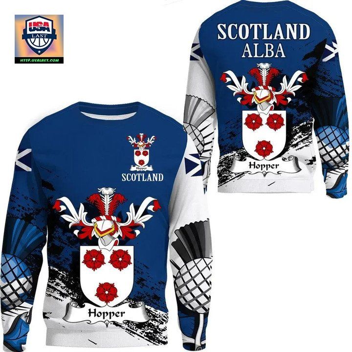 Hopper Scottish Family Crest Scotland Special Sweater 