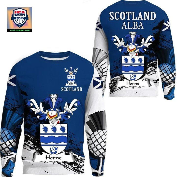 Horn Or Horne Scottish Family Crest Scotland Special Sweater 
